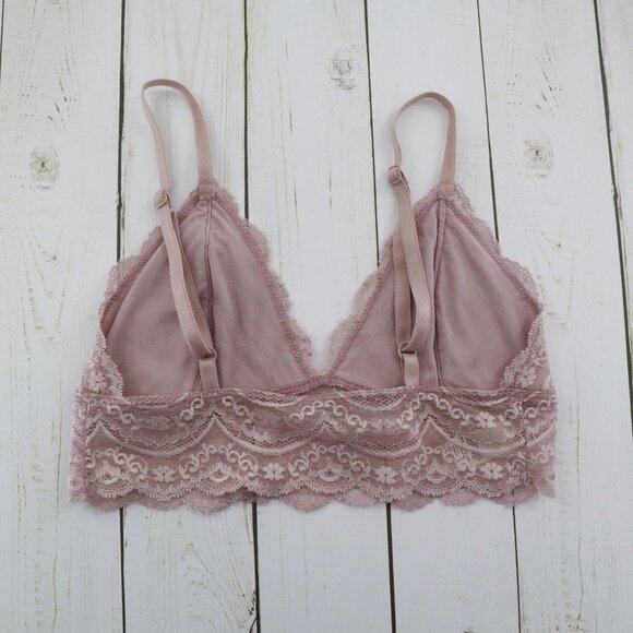 Free People Express Lace Racerback Bralette Set Of 3 Small Dainty Fairy Grunge - Picture 7 of 16